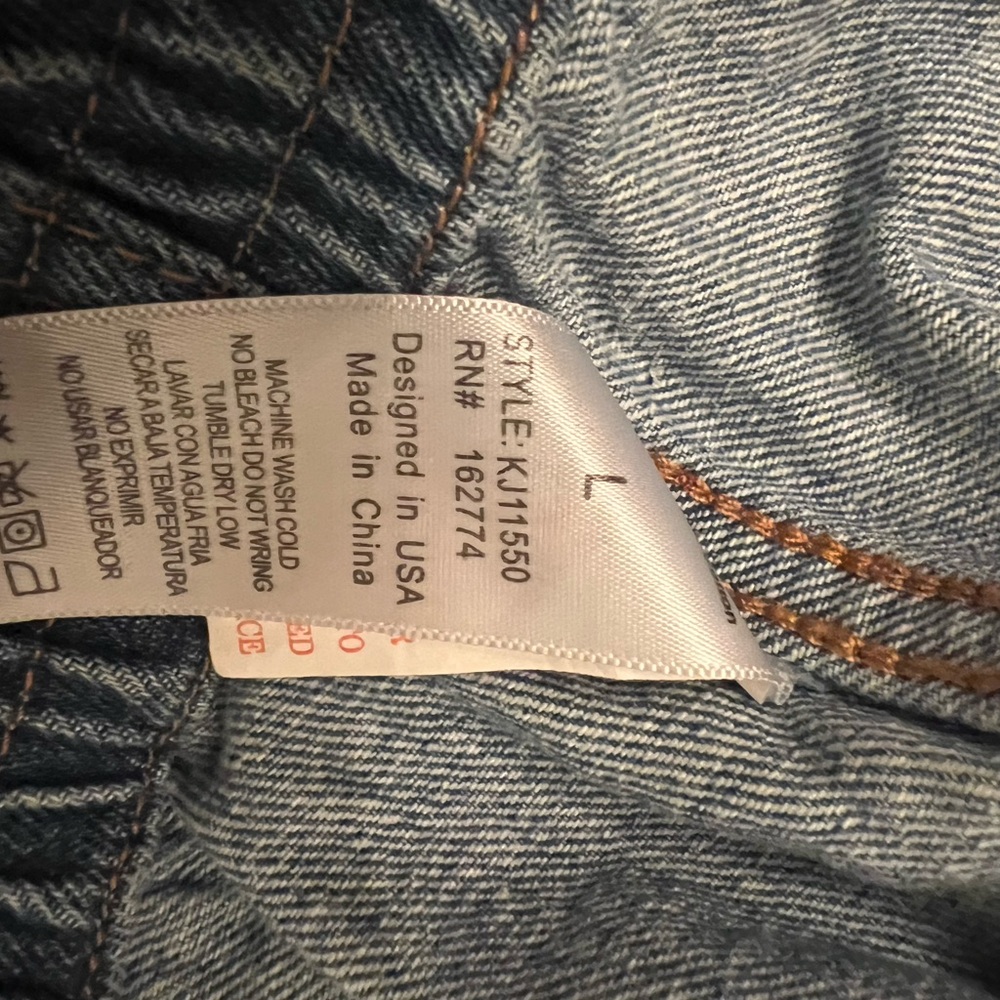 Mono B Blue Women's Denim cropped Jean Jacket .. Jennifer Lopez - Picture 5 of 5